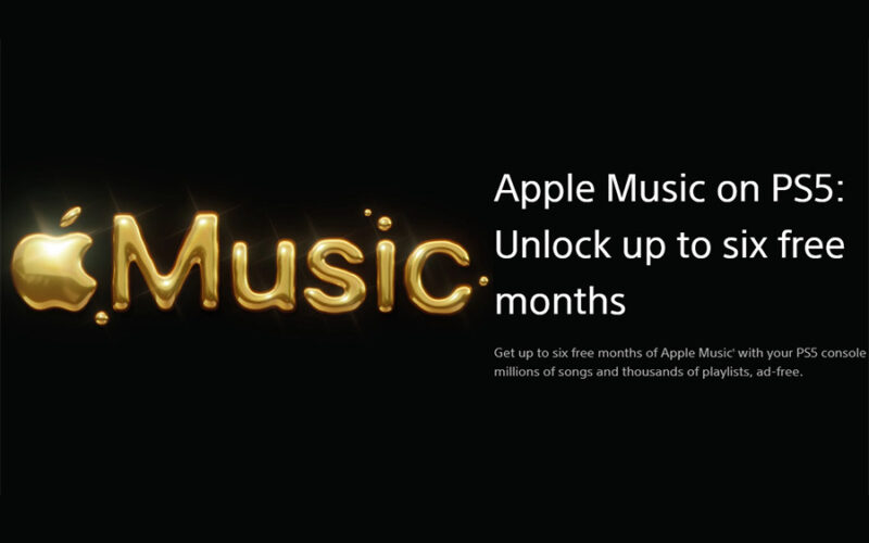 PlayStation 5玩家獨享6個月Apple Music免費