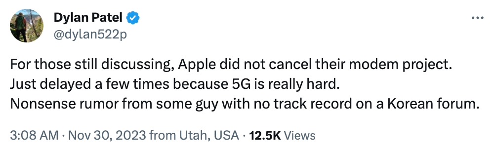 蘋果放棄自主研發 5G 晶片？分析師否認