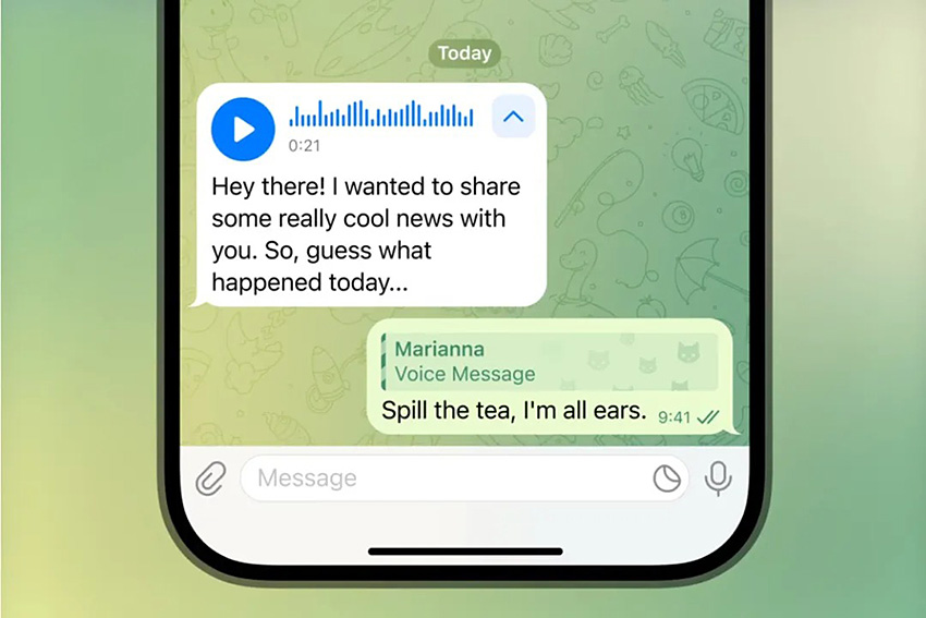 Telegram免費用戶也能語音轉文字！但每週只有兩條