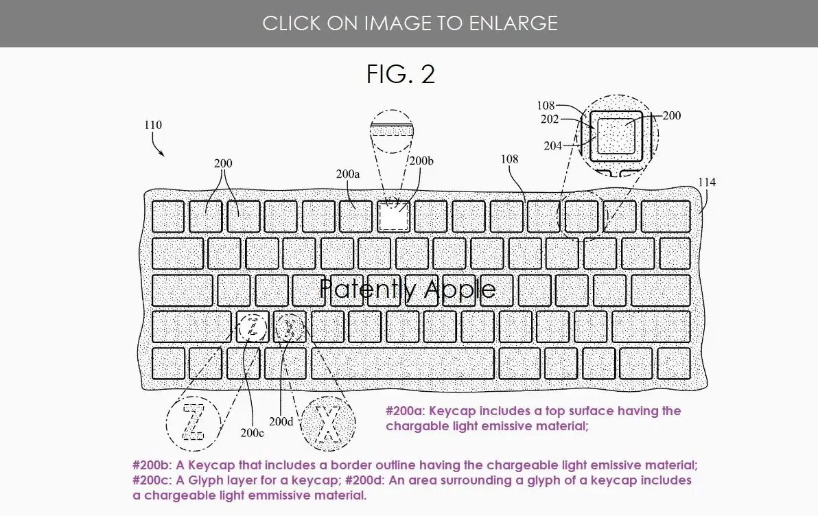 apple macbook backlit keyboard patent 2