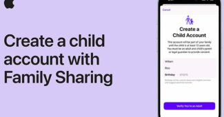 create child account iphone family sharing