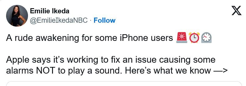 iphone alarm silent issue apple fixes 2