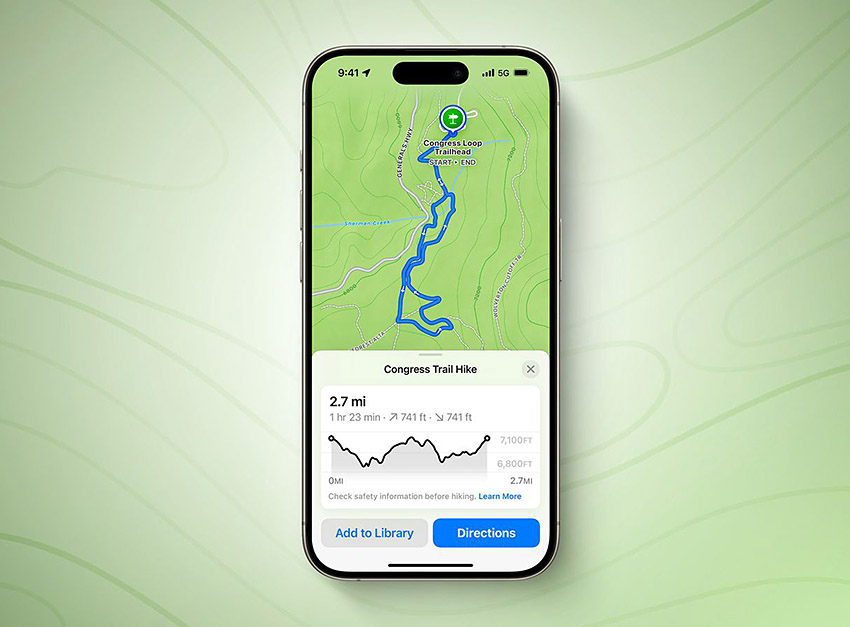 iOS 18 蘋果地圖加入健行路線：國家公園戶外探索更輕鬆 ios18 apple maps hiking feature