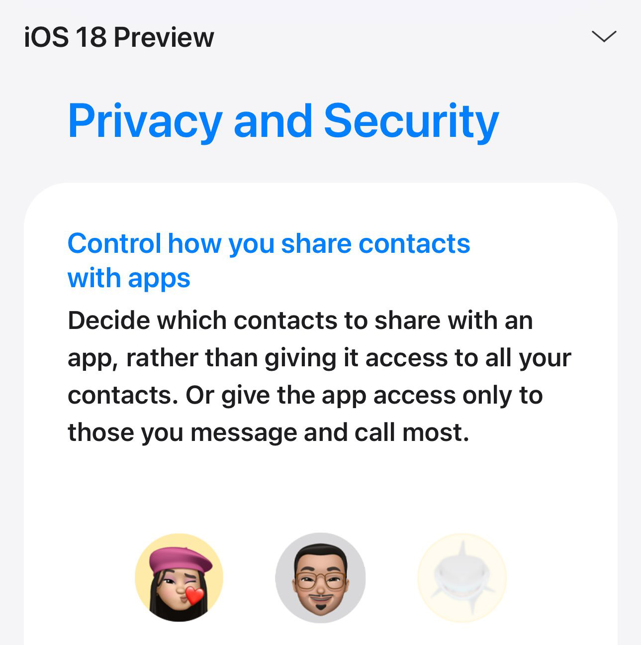 ios18 privacy upgrade contact access 2