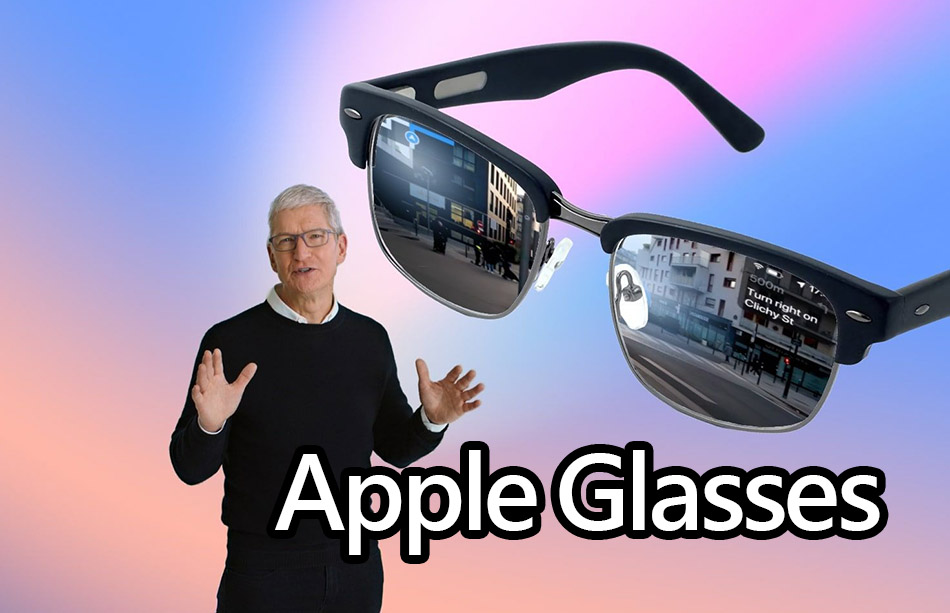蘋果智慧眼鏡概念圖，展示未來的 AR 體驗 apple glass development update