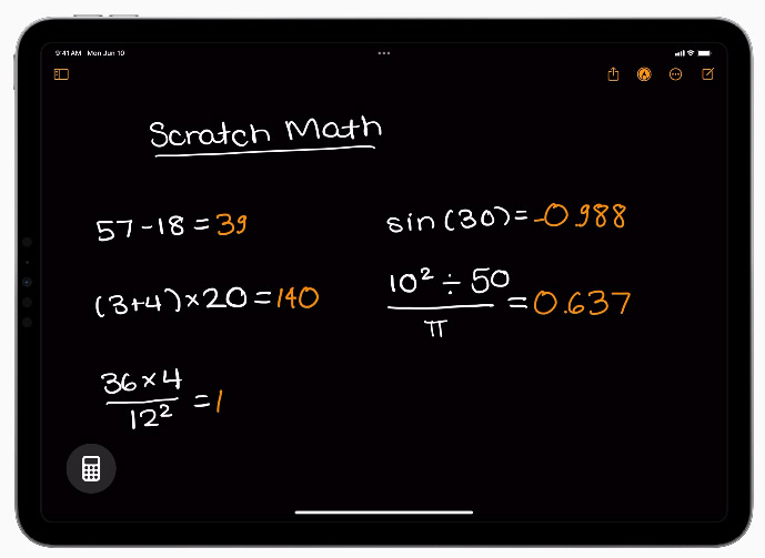 ipados 18 calculator app 2