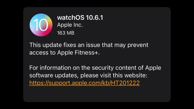 watchos 10 6 1 update 2