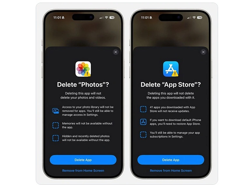 apple ios 18 2 remove preinstalled apps