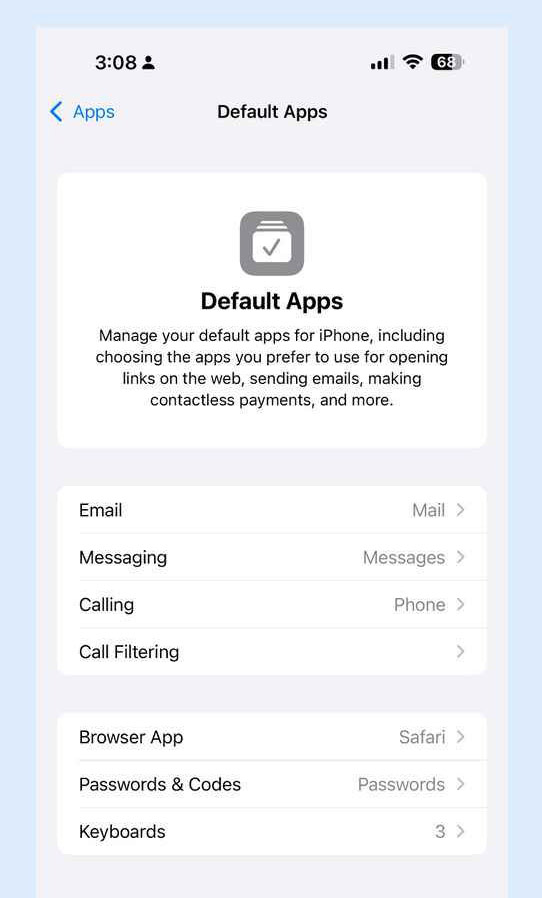 ios 18 2 default app management 2