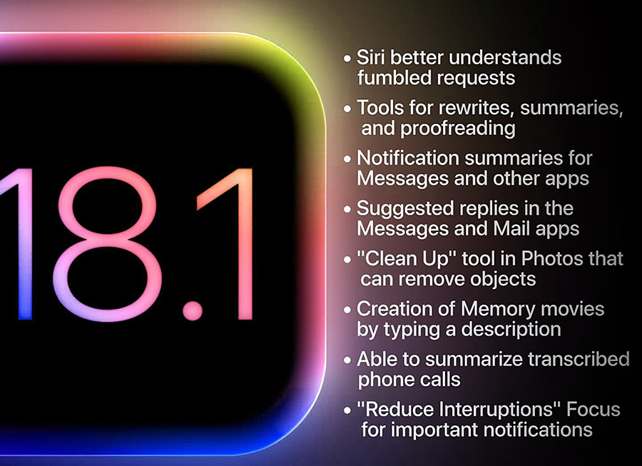 ios 18 1 apple intelligence