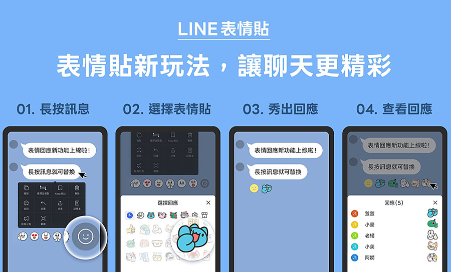 line new emoji reaction 3