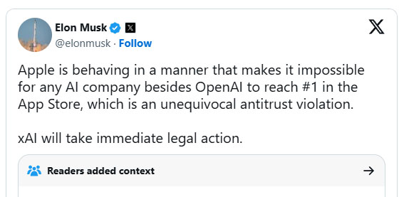 musk sues apple grok app store 2 musk sues apple grok app store 2