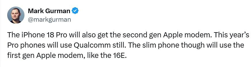 iphone 18 pro custom 5g modem c3