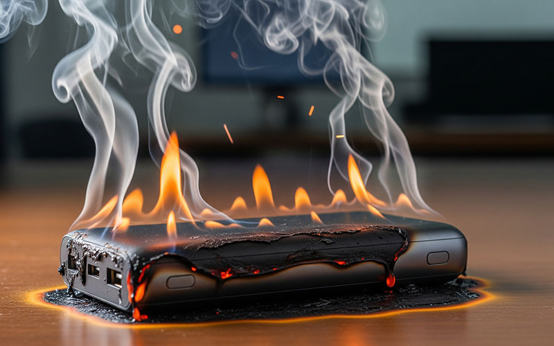 put out power bank fire 2