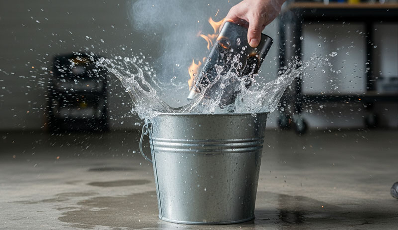 put out power bank fire 4