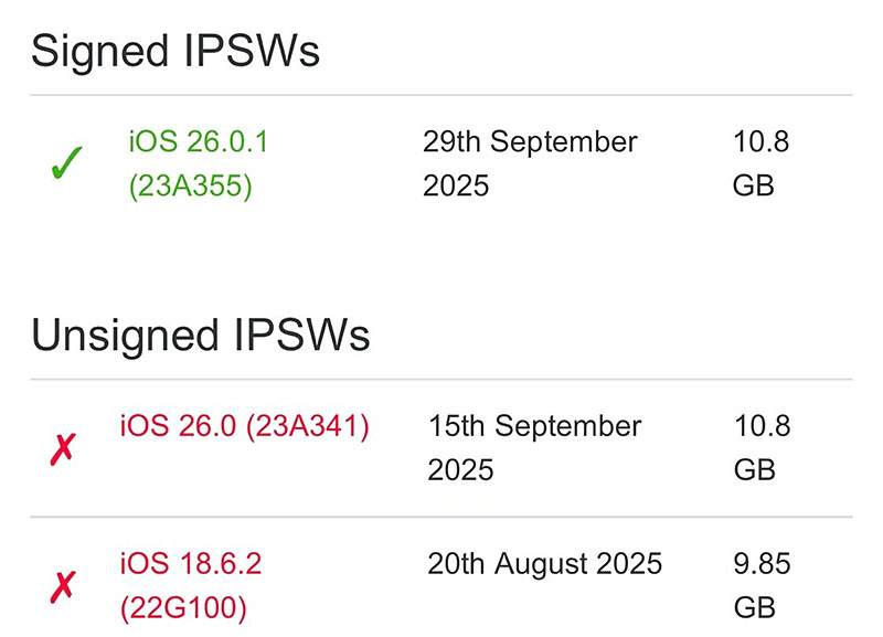 apple ios26 verification closed 2