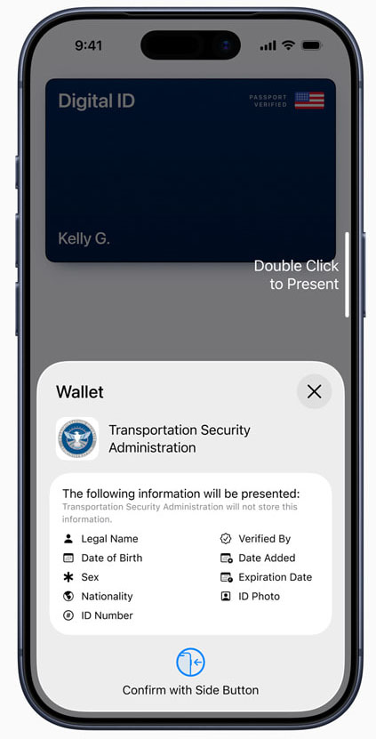 apple wallet digital id us passport 2