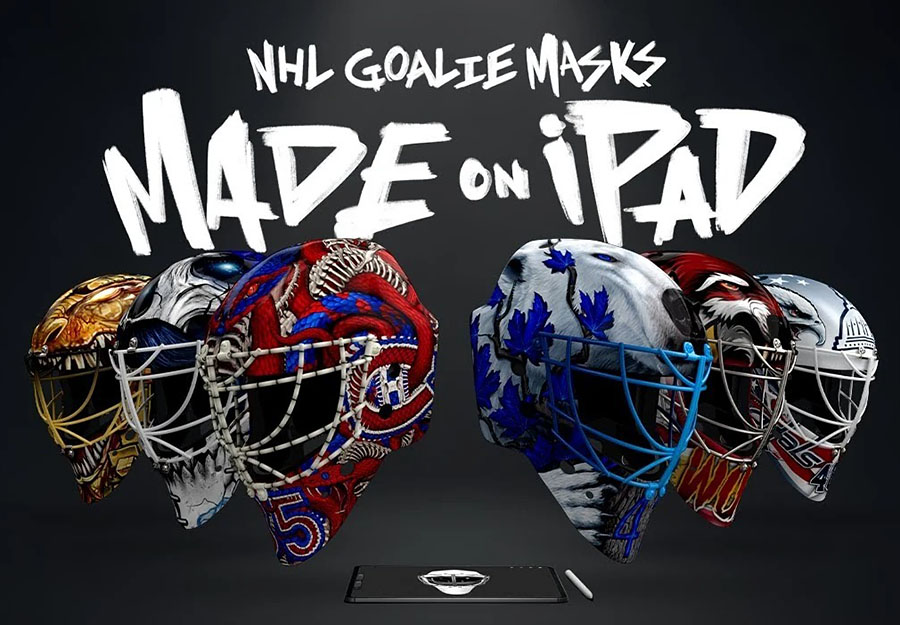 apple pencil pro ipad pro nhl goalie masks design process