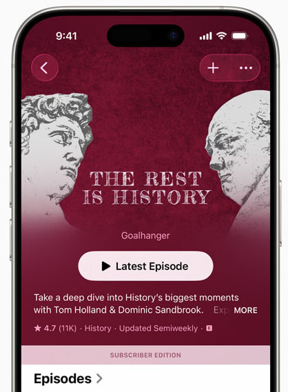 apple podcast 2025 show of the year the rest is history 2