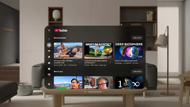 youtube native app for apple vision pro visionos launch 2