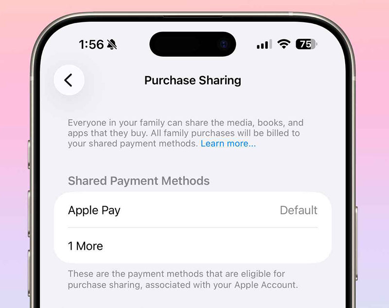ios 26 4 family sharing payment update 2