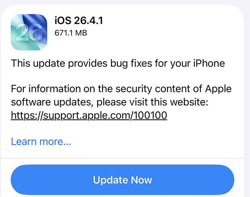 ios 26 4 1 icloud sync bug fix 2