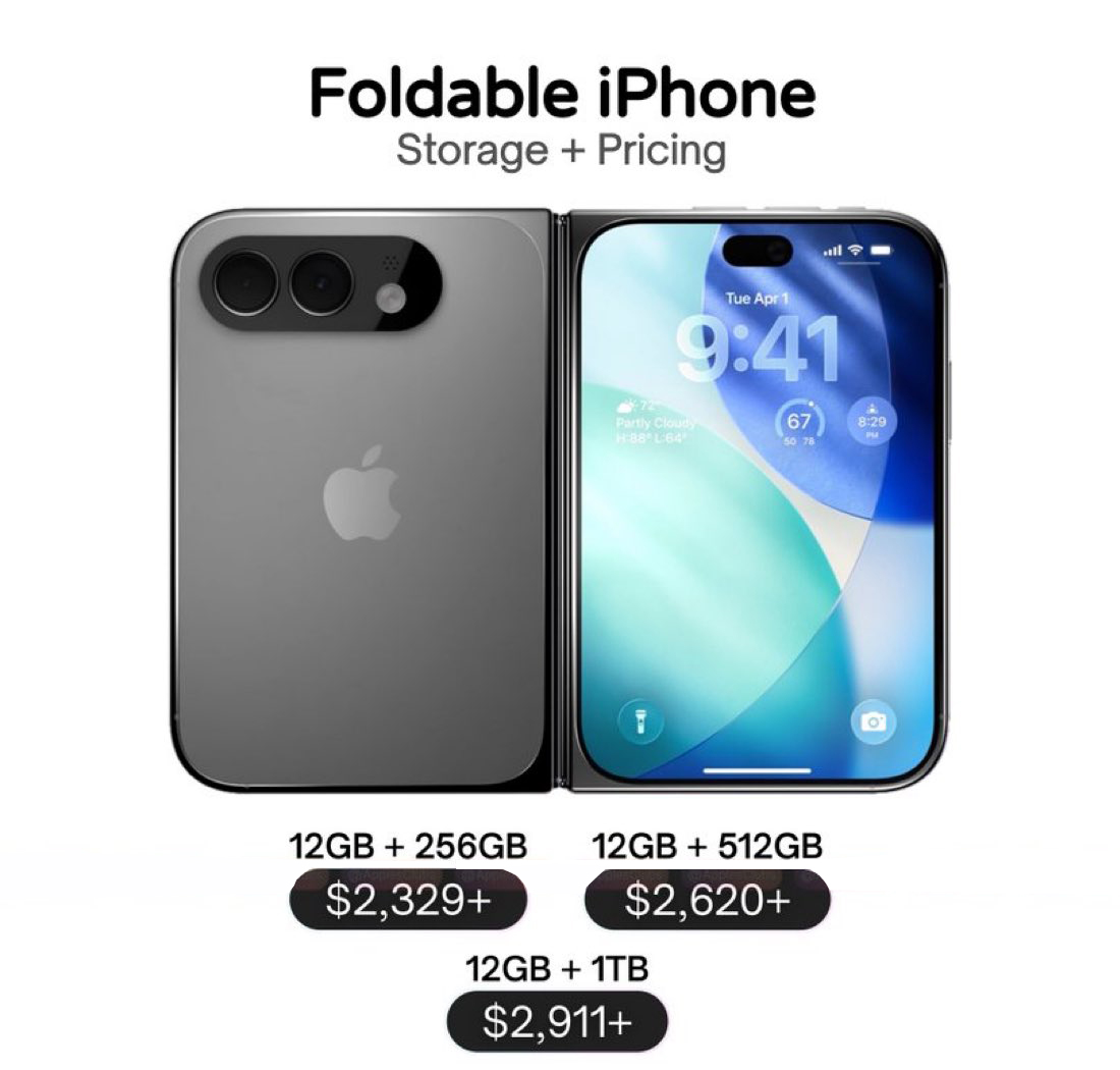 iphone fold release date price 2027