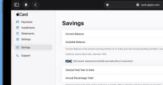 apple savings web access balance statements